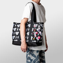 画像をギャラリービューアに読み込む, ジャガードトートバッグ バッグ 缶バッジ TIEDNISTA