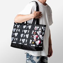 画像をギャラリービューアに読み込む, ジャガードトートバッグ バッグ 缶バッジ TIEDNISTA