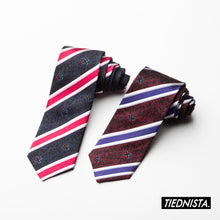 Load image into Gallery viewer, <transcy>3D regimen tie navy TIEDNISTA</transcy>